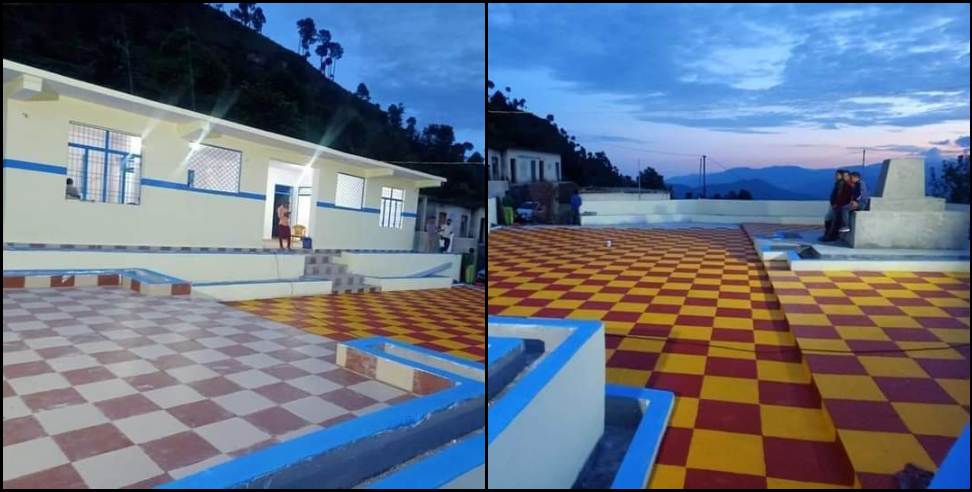 qweetad village school: Gram pradhan Changed look of school in qweetad village pithoragarh