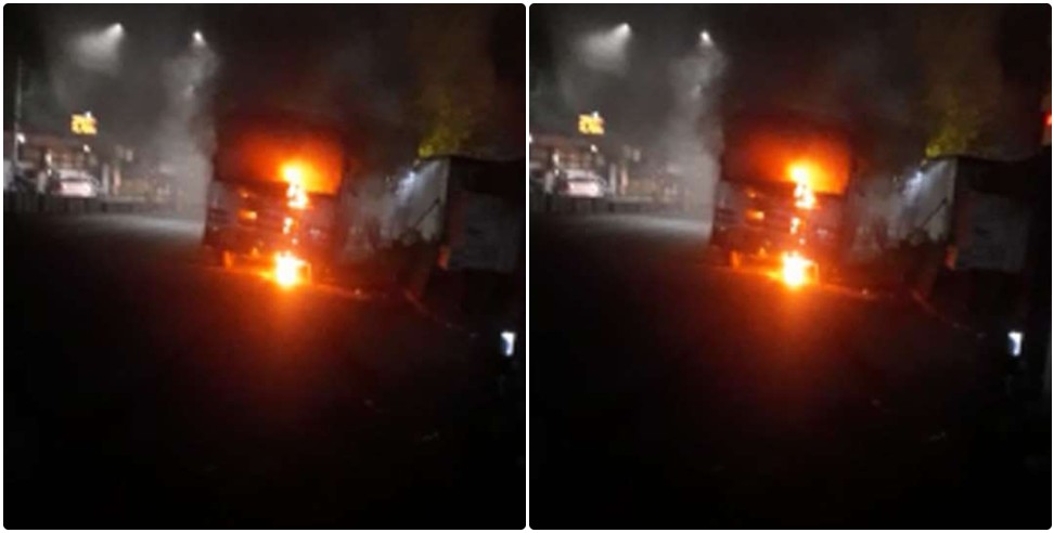Saharanpur Road Bus Fire: Bus returning from Kumbh duty caught fire