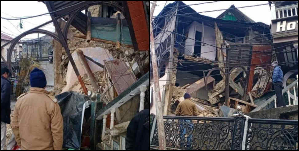 mall road: Mussoorie a part of hotel collapse on mall road
