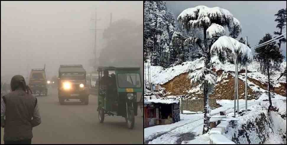 uttarakhand weather news: uttarakhand weather news snowfall alert in 7 districts