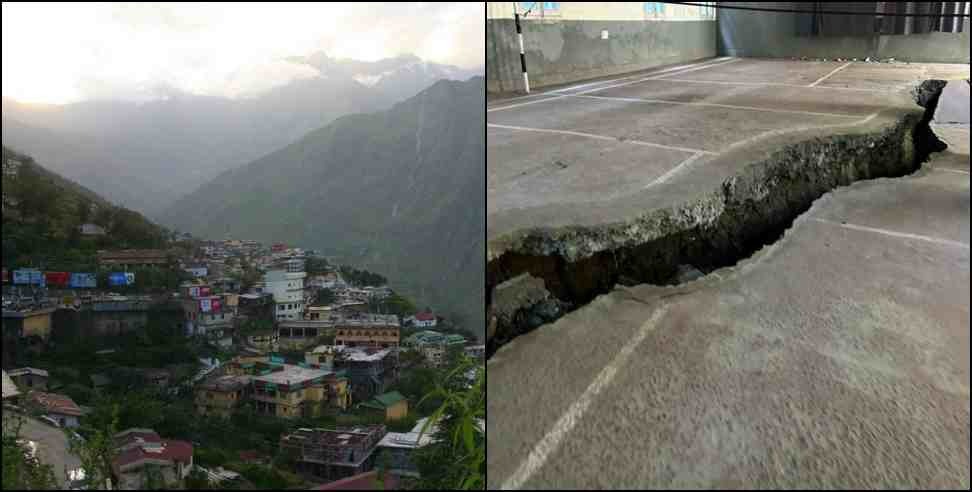 Deep crack joshimath: deep crack scene in joshimath