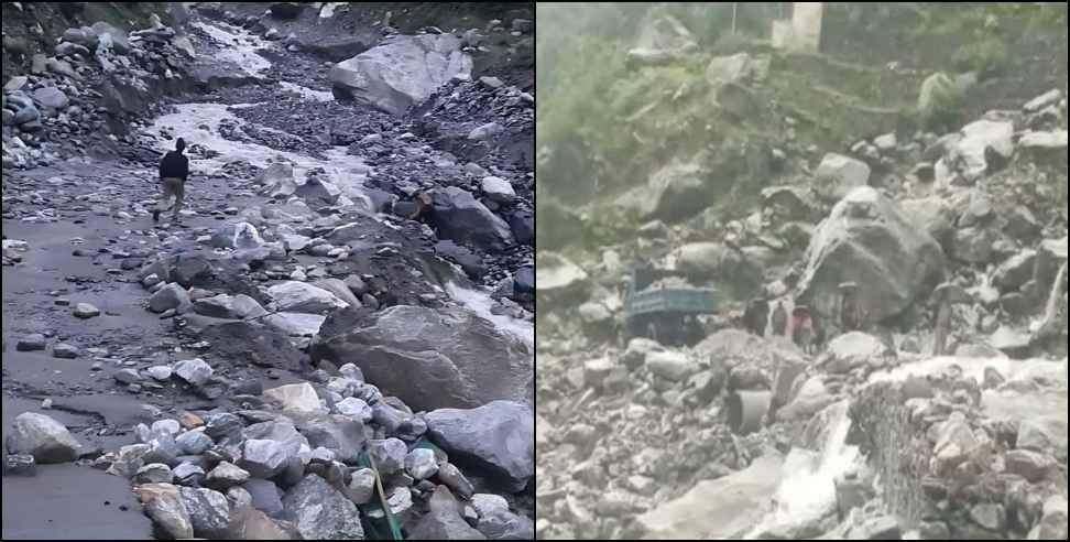 landslide on badrinath highway: landslide on badrinath highway