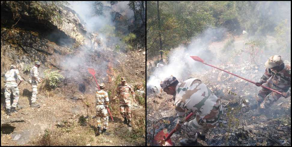 Uttarkashi ITBP: ITBP jawans extinguished fire in Uttarkashi