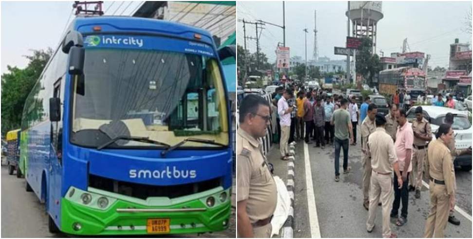 Road Accident in Dehradun: Two Policemen Crushed By Bus Female Inspector Dead and Constable Injured