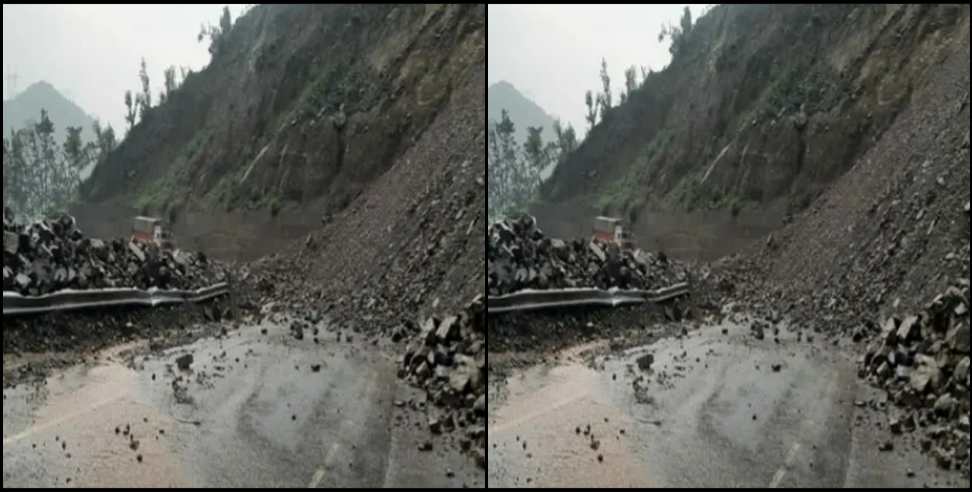 rishikesh tehri highway landslide: Landslide in Rishikesh Tehri Highway Chamba