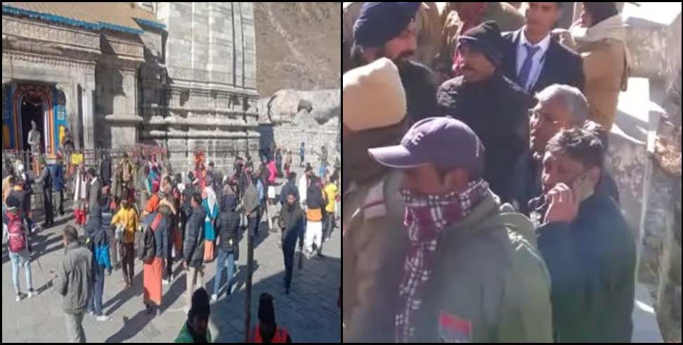 Kedarnath protest: Protest against trivendra singh rawat in Kedarnath