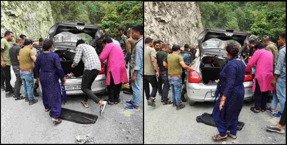 Rishikesh-Badrinath Highway: Stones fell from the mountain on Rishikesh-Badrinath highway