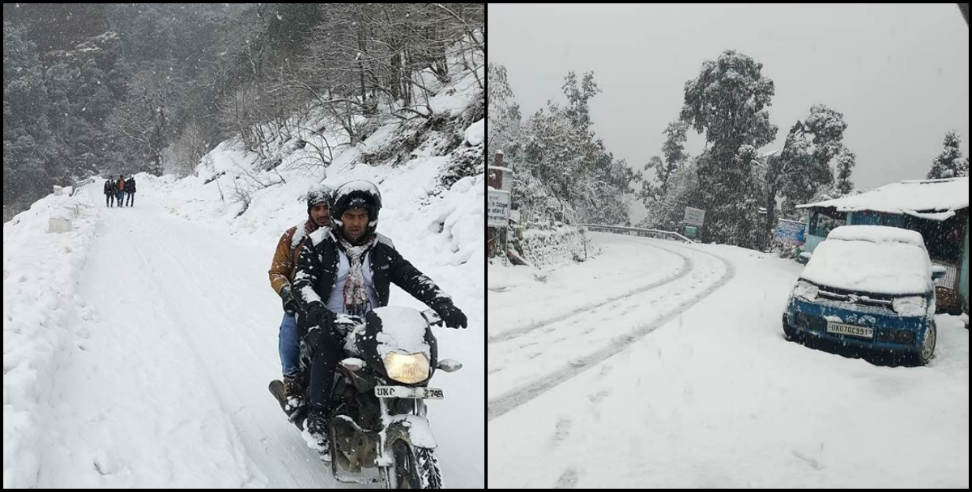 उत्तराखंड में बर्फबारी: Cold wave rainfall and fog alert in Uttarakhand