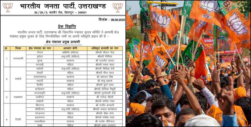 Panchayat Pramukh: BJP released the list of Panchayat Pramukh