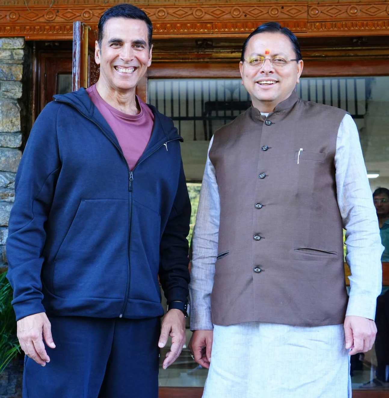 Akshay Kumar Meets Uttarakhand CM Dhami