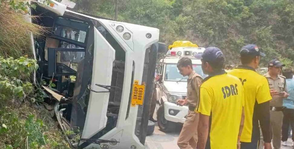 Bus Accident on New Tehri-Ghansali Motorway