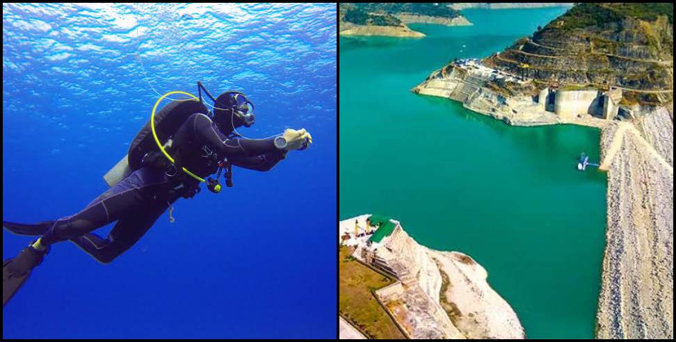 Tehri lake scooba diving: Scooba diving in uttarakhand tehri lake