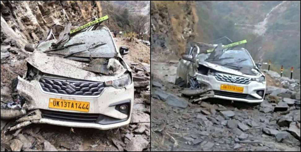 Rudraprayag Kalimath Road Car accident: Rudraprayag Kalimath Road Car accident driver Merely saved life