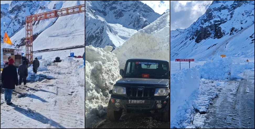 Adi Kailash Route Snowfall: Adi Kailash Route Snow Clearing Underway