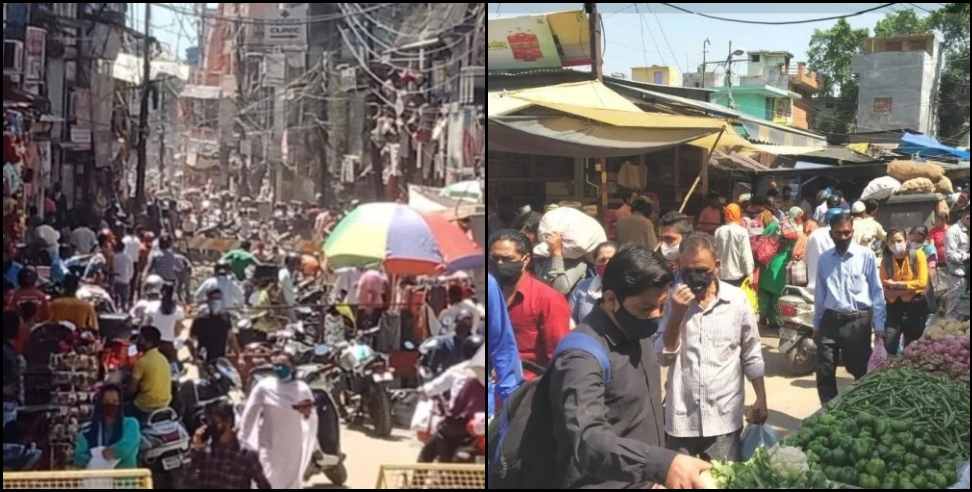 Coronavirus in uttarakhand: Crowds gathered in Dehradun markets