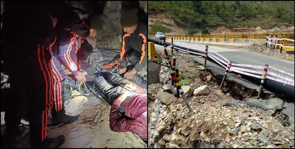 Truck falls in Alaknanda river in Rudraprayag: Truck falls in Alaknanda river in Rudraprayag