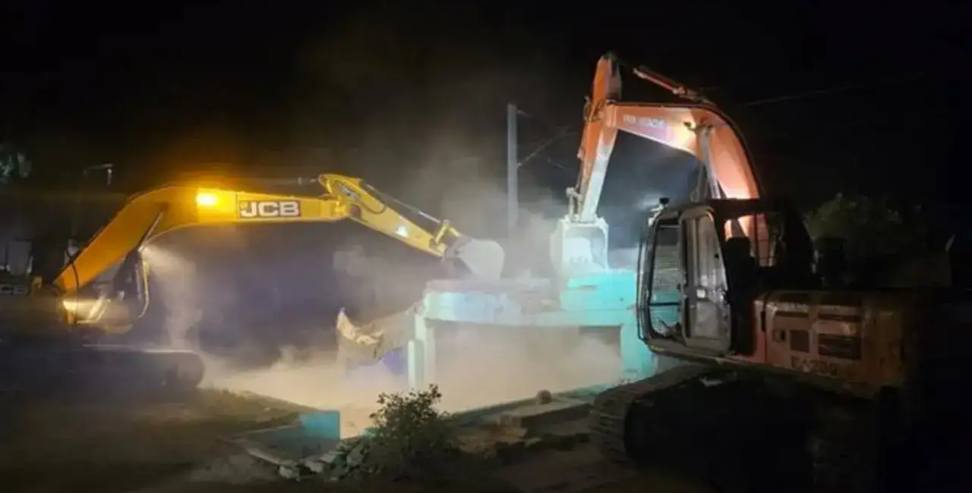 Uttarakhand encroachment action: Illegal Shrine Demolished in Udham Singh Nagar