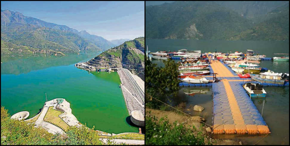 Tehri Garhwal: Water logging in the way to boating point in tehri