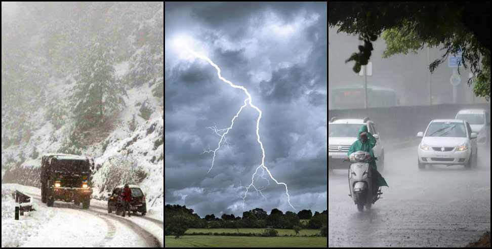 Uttarakhand rain alert: Heavy rainfall and snow fall alert in uttarakhand
