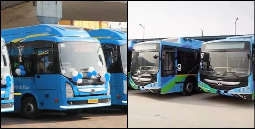 delhi dehradun electric bus: Electric bus of Uttarakhand Roadways on Dehradun-Delhi route