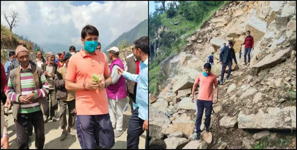 Dm mangesh ghildiyal: DM mangesh ghildiyal reached gangi village