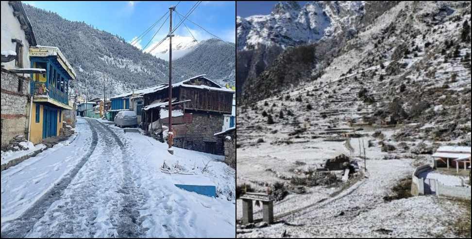 Snowfall in niti Valley: Uttarakhand Weather Update Snowfall in niti Valley
