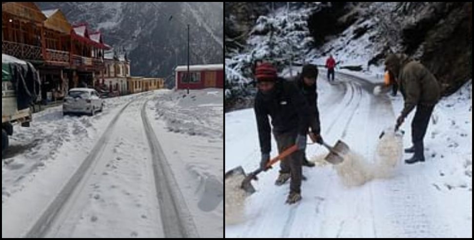 Roads closed at many places due to heavy snowfall in Uttarakhand