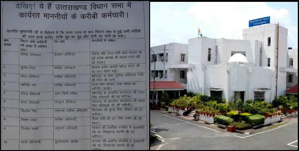uttarakhand vidhan sabha relative bharti list: Uttarakhand Vidhan Sabha Recruitment List viral