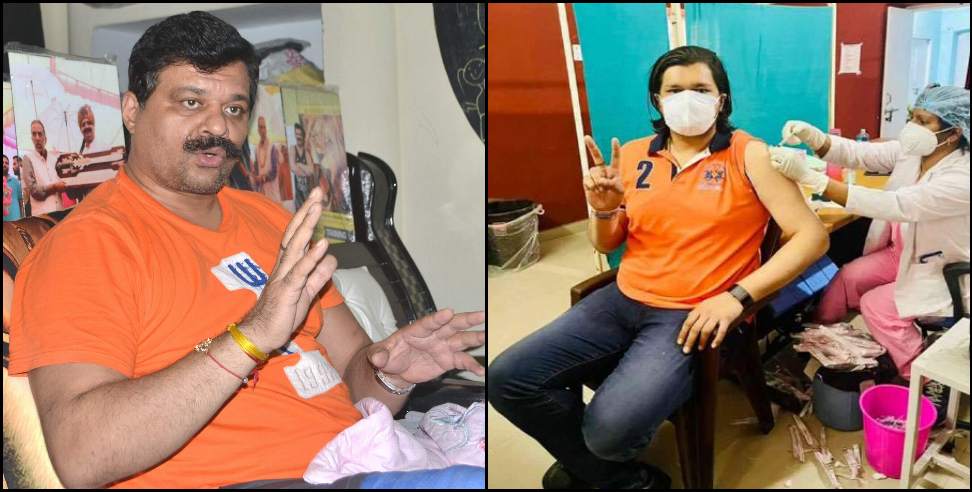 Kunwar Pranab Singh Champion: 25-year-old son of MLA Kunwar Pranab Singh Champion gets corona vaccine