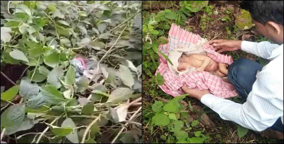 Dead body of a newborn baby found in Almora