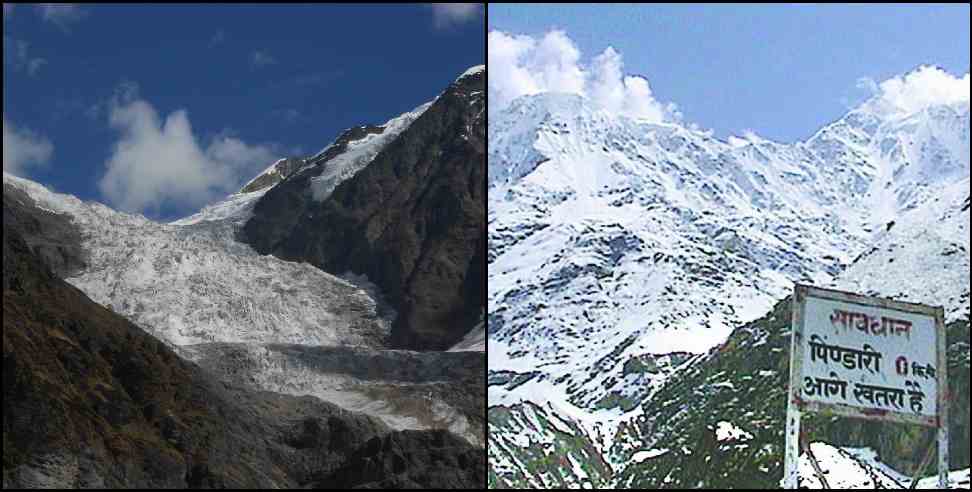 pindari glaciar uttarakhand: Snow melting continuously in Pindari Glacier of Uttarakhand