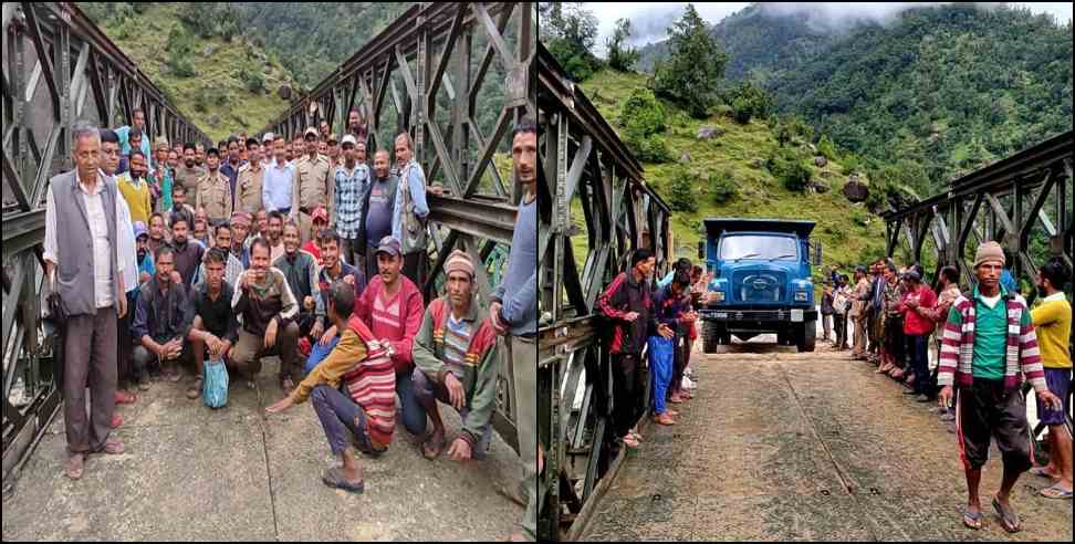 thal munsiyari bro bridge : BRO built a bridge on Thal-Munsiyari road in 29 days