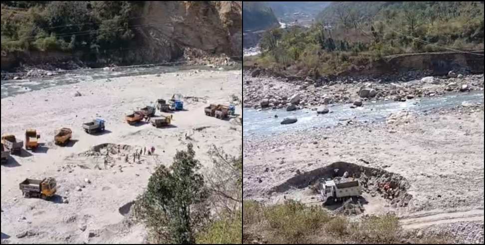 River Dredging Rudraprayag: Exploitation of river in name of dredging in Rudraprayag