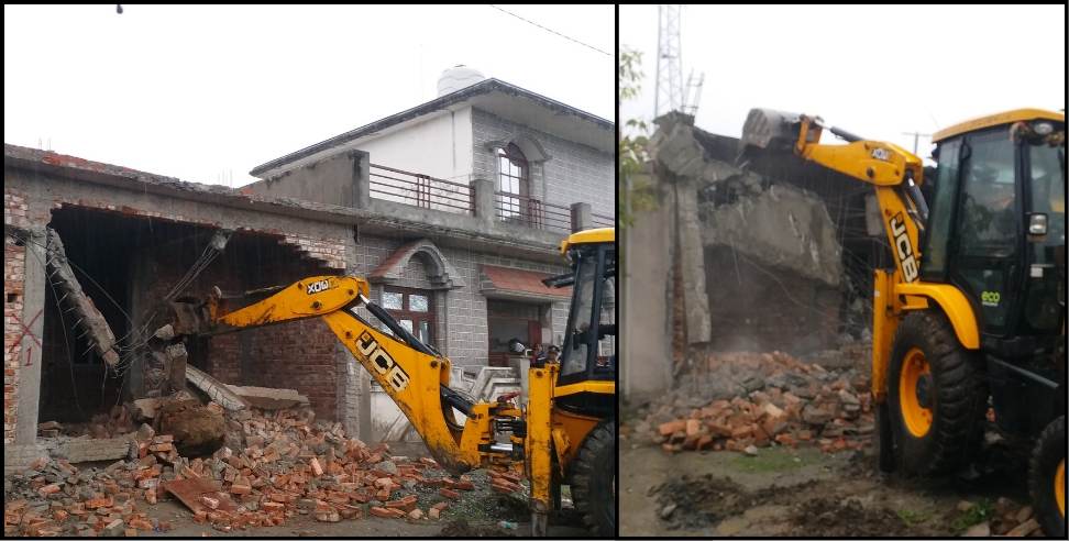 Encroachment Buldozer action bagjala haldwani : Encroachment removed from Bagjala in haldwani