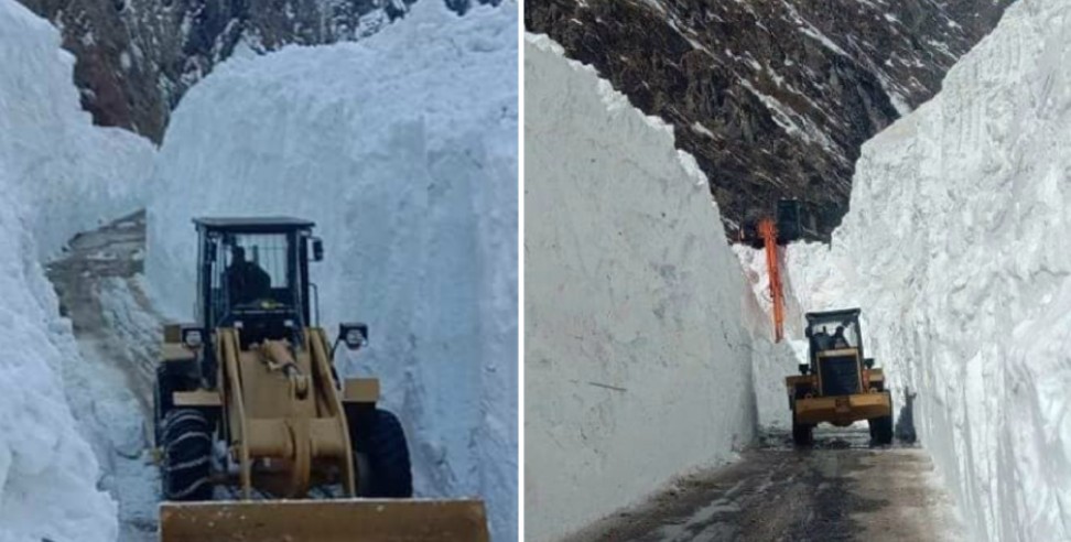 Badrinath Dham: Bro starts working to clear snow from Badrinath Dham national highway