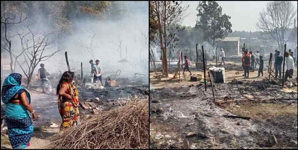 dehradun bhauwala sunderban fire: Fire in huts in Selakui Bhauwala Sundarvan of Dehradun