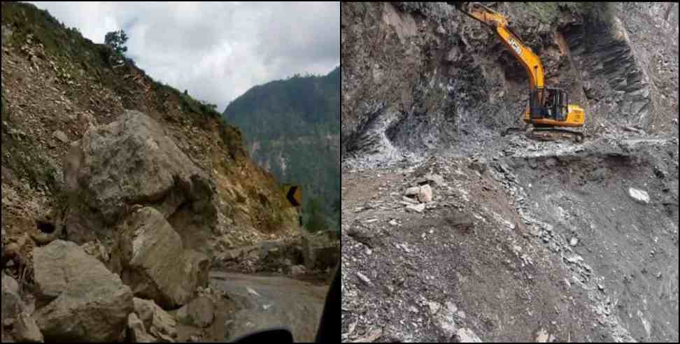 bageshwar kapkot landslide: landslide in bageshwar kapkot 2 death