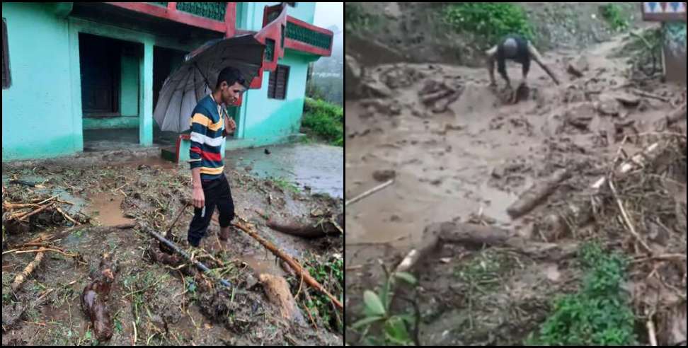 tehri garhwal news: Cloud burst in Bhilangana block of Tehri Garhwal