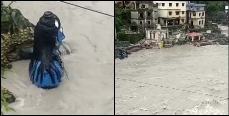 Alaknanda river water level rises in Rudraprayag
