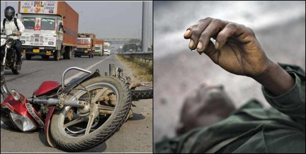 roorkee army truck bike collision: Army vehicle hit bike in Roorkee one