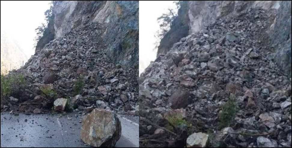 haldwani almora highway stone falling: stones are falling on haldwani almora highway
