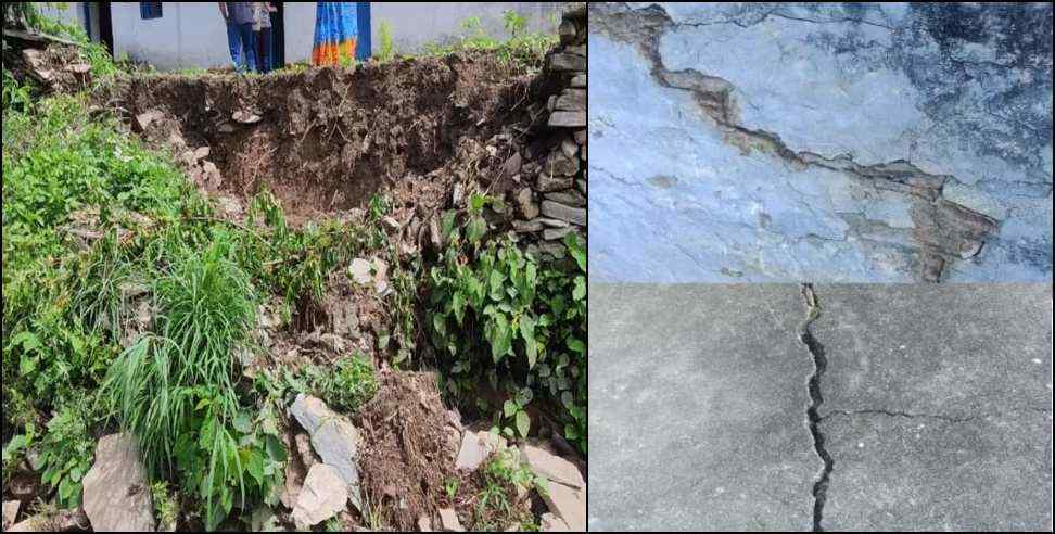 Uttarkashi mastadi village land slide: Uttarkashi Mastadi village landslide and house creak