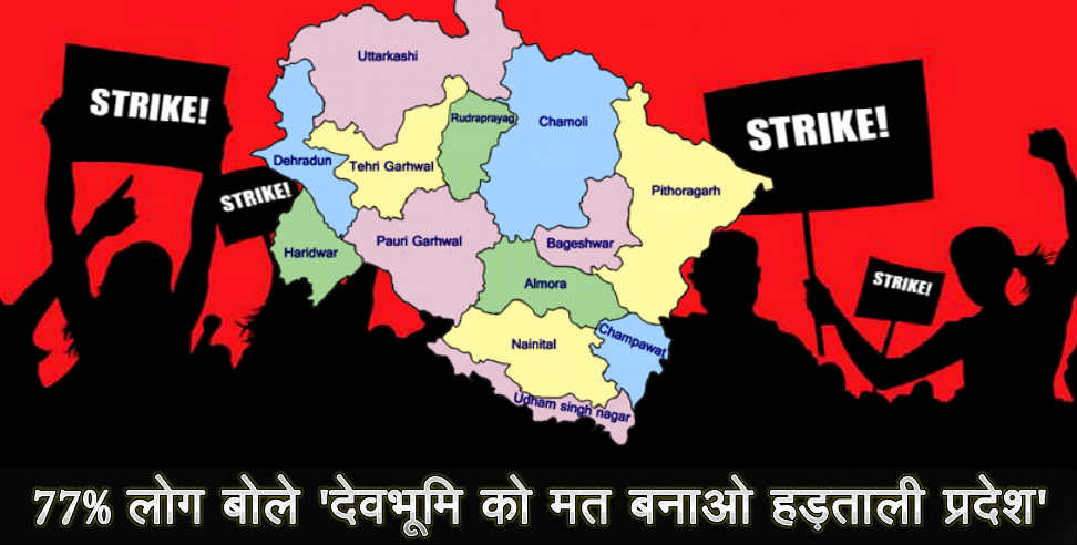 उत्तराखंड: Survey about strike in uttarakhand