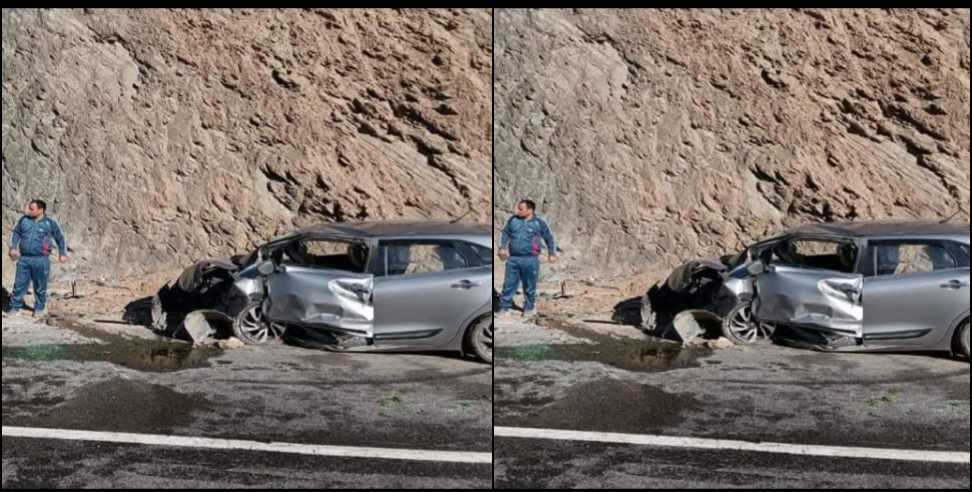 rishikesh badrinath highway car hadsa: Car collided with mountain on Rishikesh Badrinath Highway