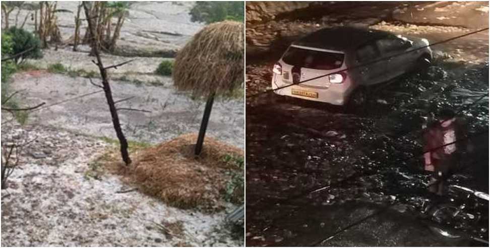 Flood caused devastation after heavy rain in Bageshwar