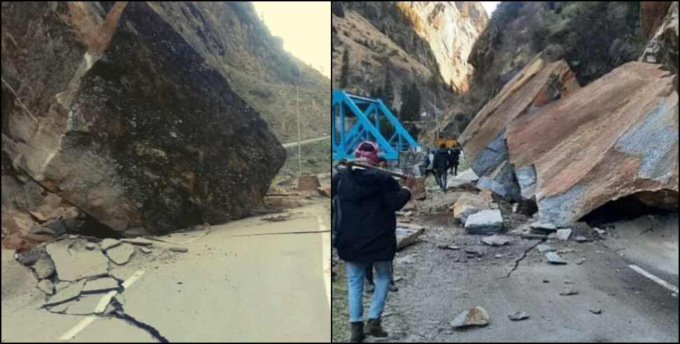gangotri highway landslide: landslide on gangotri national highway