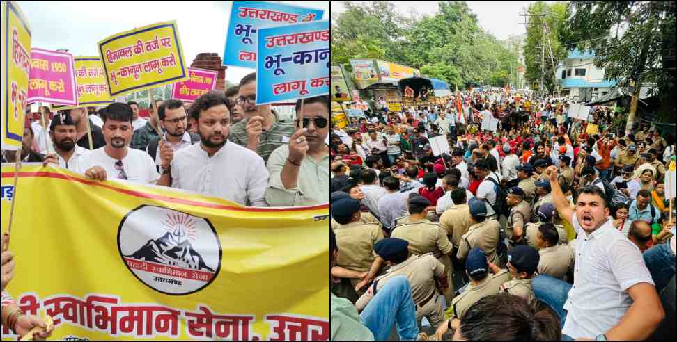 uttarakhand land law: People Protest for Uttarakhand Land Law