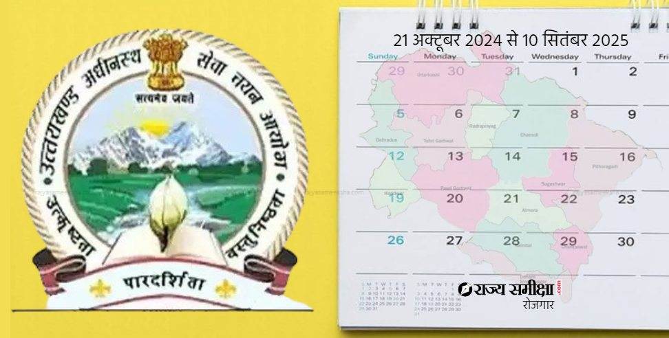 UKSSSC Recruitment Calendar: UKSSSC Recruitment Calendar For 4855 Group-C Posts