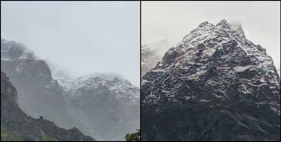 Snowfall latest photo in 3 districts of Uttarakhand