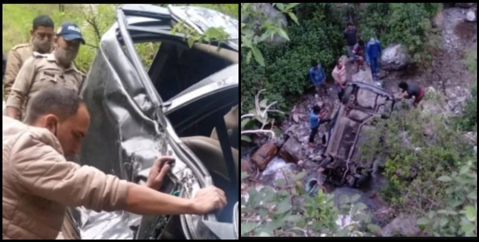 Nainital news: Car fallen in trench in nainital